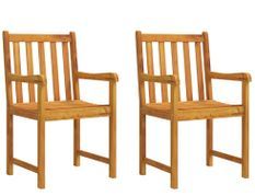 Chaises de jardin lot de 2 Bois d'acacia solide