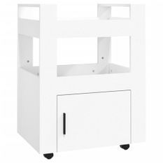 Chariot de cuisine Blanc 60x45x80 cm Bois d'ingénierie