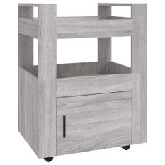 Chariot de cuisine Sonoma gris 60x45x80 cm Bois d'ingénierie