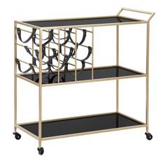 Chariot noir à cordon cm 79x39,5x82