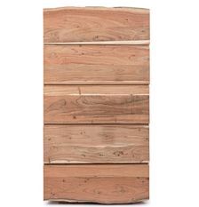 Chiffonnier 5 tiroirs KERIA 70 cm - Bois massif d'acacia