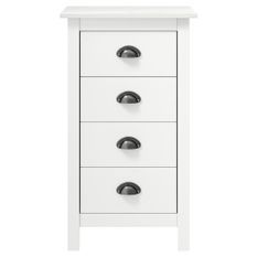 Chiffonnier Hill Range Blanc 46x35x80 cm Bois de pin solide