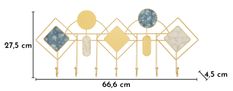 Cintre mural lundi -b- cm 66,6 x 4,5 x 27,5