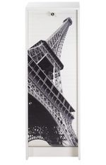 Classeur à rideau blanc imprimé Tour Eiffel Boost
