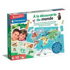 CLEMENTONI - PRESCHOOL GAMES - a la découverte du monde -52591. Dimensions : 37 x 28,1 x 5,5 CM