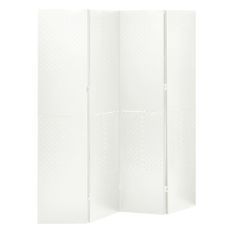 Cloison de séparation 4 panneaux Blanc 160x180 cm Acier