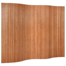 Cloison de séparation marron 165x250 cm bambou