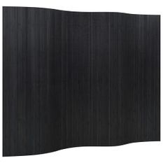 Cloison de séparation noir 165x250 cm bambou