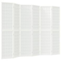 Cloison de séparation pliable 6 panneaux 240x170 cm Blanc