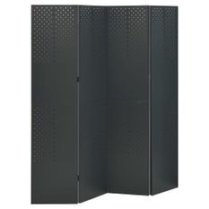 Cloisons de séparation 4 panneaux 2 pcs Anthracite 160x180 cm