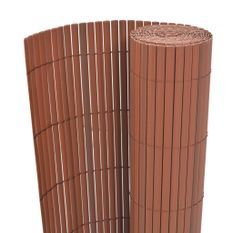 Clôture de jardin Double face PVC 90 x 300 cm Marron