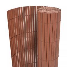 Clôture de jardin Double face PVC 90 x 500 cm Marron