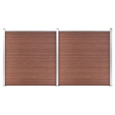 Clôture de jardin WPC 353x186 cm Marron