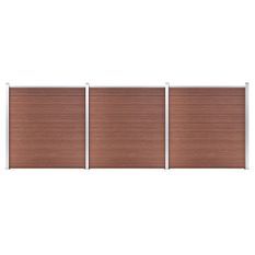 Clôture de jardin WPC 526x186 cm Marron