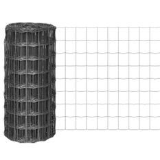 Clôture euro Acier 10 x 0,8 m Gris 3