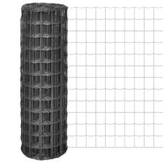Clôture euro Acier 10 x 1,2 m Gris 5