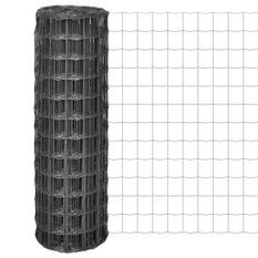 Clôture Euro Acier 25 x 1,2 m Gris 5
