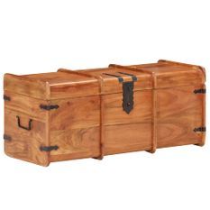 Coffre de rangement 90x40x40 cm Bois d'acacia solide