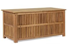 Coffre de rangement NOEMI – intérieur / extérieur, bois d’acacia huilé