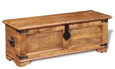 Coffre de rangement Vahina 110 cm – Bois de manguier brut avec finition cirée