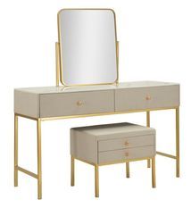 Coiffeuse de luxe avec miroir et tabouret design contemporain