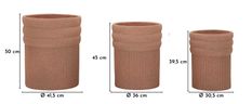 Colombie ensemble de 3 cachets d'extérieur cm ø 41,5x50-36x45-30,5x39,5 (trou cmø 27-32-37)