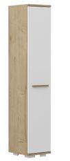 Colonne Chêne Saphir et blanc multifonctions 1 porte Parko 29.6 cm