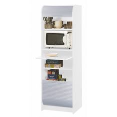 Colonne de cuisine micro-ondes NANTES 181 cm – Meuble de rangement avec étagères