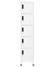 Colonne de rangement en acier Koface 38 cm – 5 casiers avec fermeture à clé