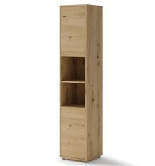 Colonne de rangement pour lit escamotable NOBY 45 cm - 2 portes & 2 niches