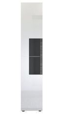 Colonne de salle de bain design blanc brillant et gris mat Daisy 36 cm