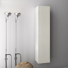 Colonne de salle de bain mélaminé blanc Malo L 34 cm