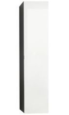 Colonne de salle de bain suspendue 1 porte blanc brillant et anthracite Ibiza 140 cm