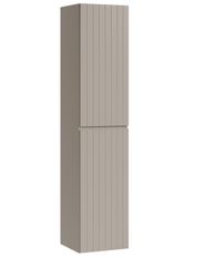 Colonne de salle de bain suspendue EMBLEMATIC – Façades rainurées & 2 portes – 160 cm