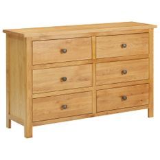 Commode 105x33,5x73 cm Bois de chêne massif 2