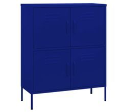 Commode 4 portes Klako 80 cm - Acier mat