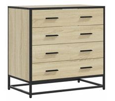 Commode 4 tiroirs Dovany L 70 x H 70 x P 41 cm - Bois et métal