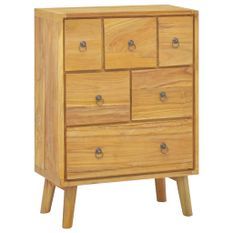 Commode 56x30x80 cm Bois massif de teck