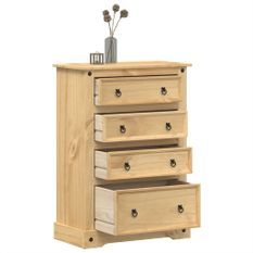 Commode Corona 80x43x114 cm bois massif de pin