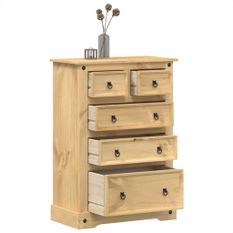 Commode Corona 80x43x114 cm bois massif de pin