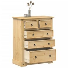 Commode Corona 92x48x114 cm bois massif de pin