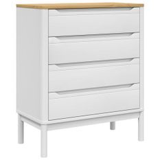 Commode FLORO blanc bois de pin massif