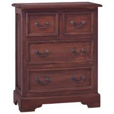 Commode Marron classique Bois d'acajou massif