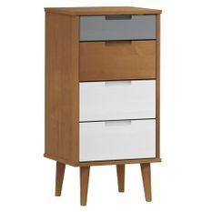 Commode MOLDE Marron 40x35x82 cm Bois de pin massif