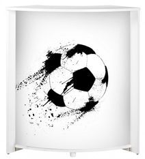 Comptoir de bar blanc et imprimé ballon de foot Snack 96 cm