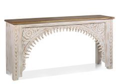 Console ALAMBIA – Bois massif de manguier blanchi