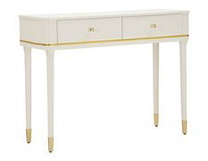 Console Camille blanche design élégant profil doré