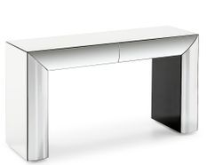 Console en miroir et bois noir TIMON – 140 cm