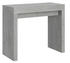 Console extensible bois gris ciment 40 à 196 cm Ribo