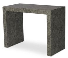 Console extensible bois gris effet béton Saunier 50/300 cm